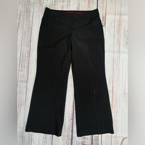 Express editor dress pants. Black with red stripes. Bootcut. Size 10.